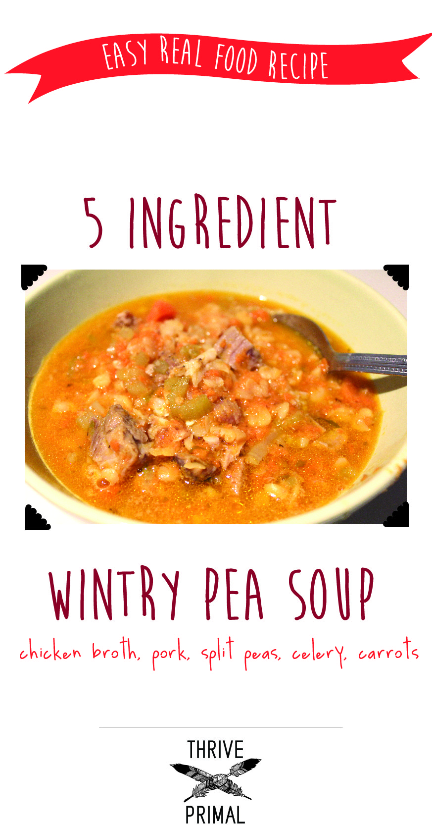 Thrive Primal_5 ingredient easy pea soup real food recipe