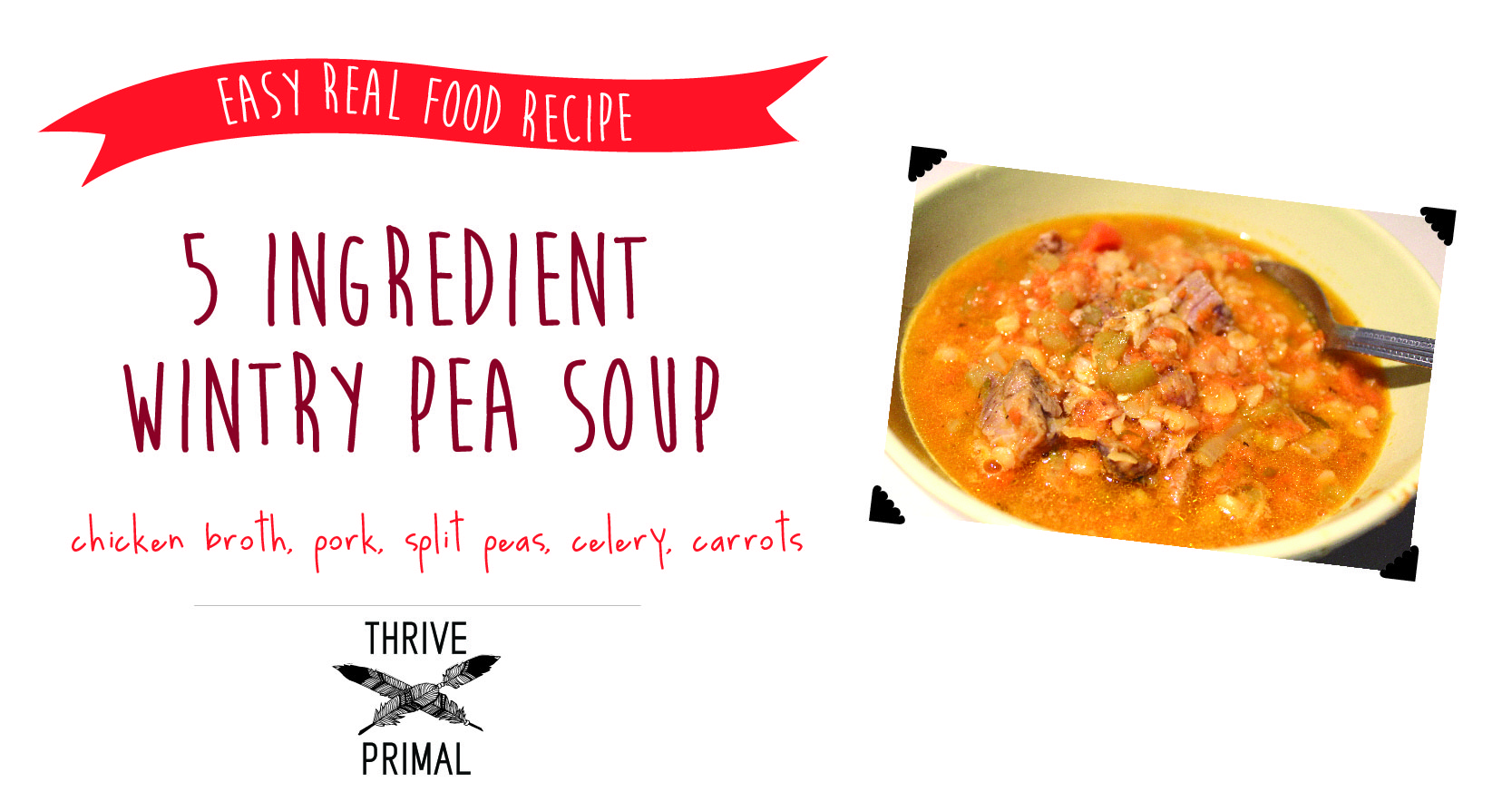 Thrive Primal_5 ingredient easy pea soup real food recipe