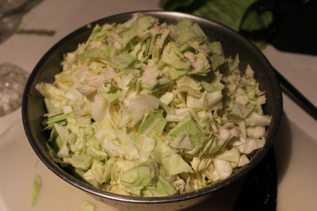 how to make sauerkraut - step 2