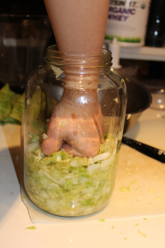 how to make sauerkraut - step 3